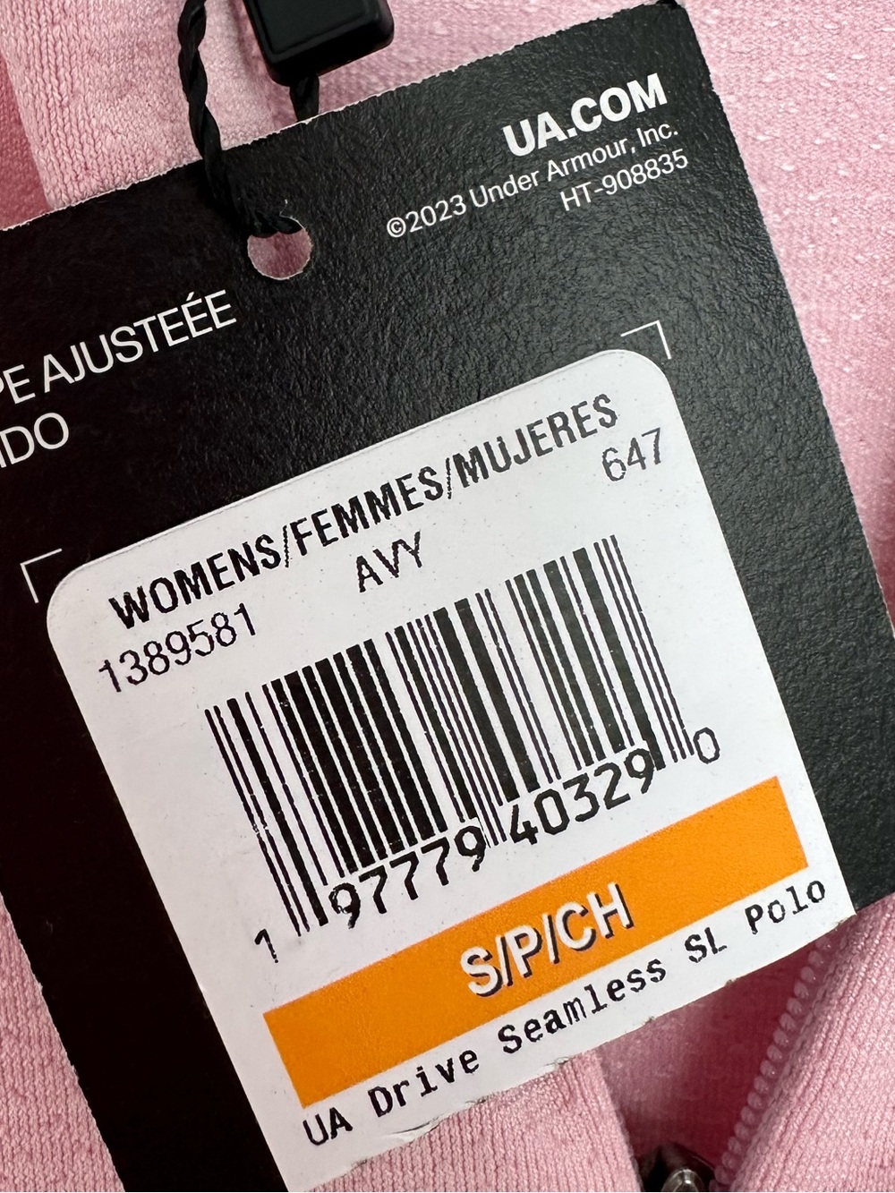 Under Armour Light Pink Sleeveless Zip-Notch Athletic Tank - Picture 3 of 3